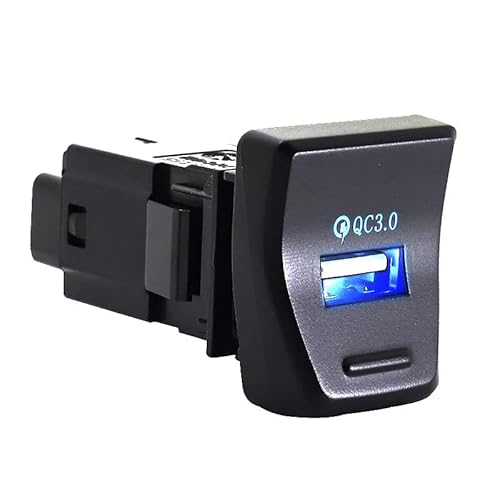 For Toyota RAV4 2020-2022 USB adapter QC 3.0 Charger Hub Center Console LED (USB Charger)