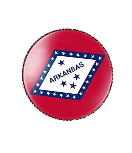 Image of vmcoatdu Round 1 Inch South Carolina Flag Pin Brooch Metal and Inlay Glass Revivalism Style Souvenir Badge Brooch for Hat Clothes Backpack