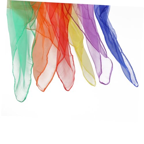Colors Hemmed Square Gauze Scarves for Dance Performance Chiffon for Kindergarten Activities for Juggling Decoration4