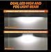 ZNEOEW 3 Inch Bi-LED Projector Fog Lights Kit for Toyota Land Cruiser Prado 150 2009-2013, 20000LM 6000K/4500k3000K 3 Colors Fog Driving Lamp High/Low Beam, High Low Beam Laser Lens, Easy Install