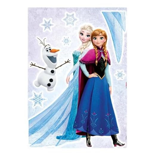 Komar 14046h Deco-Sticker Frozen Sisters, Bunt, 50 x 70 cm