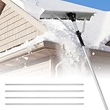 Ollewiellan Photovoltaik Schneeschieber 196-636 cm klappbar & Kratzfest,...