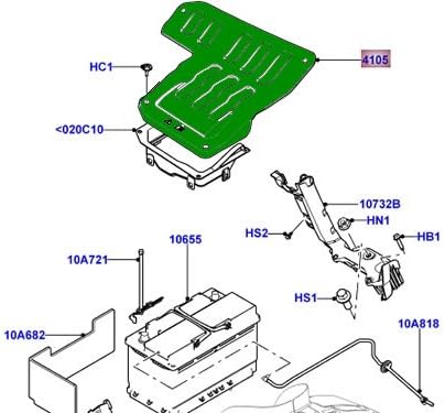 Miniatura 2 de FUNDA CAJA BATERÍA ORIGINAL LAND ROVER RANGE ROVER EVOQUE LR124277 NUEVO