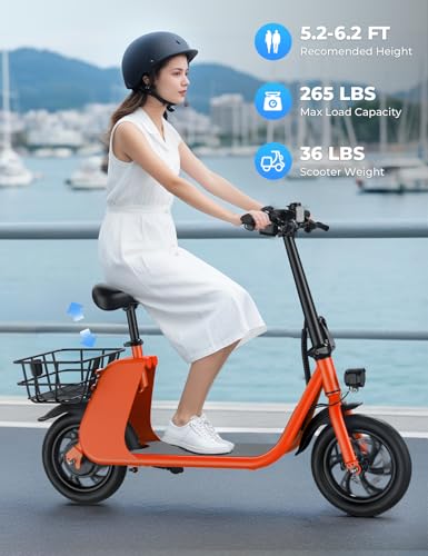 Windhorse Electric Scooter with Seat for Adults, 650W Peak