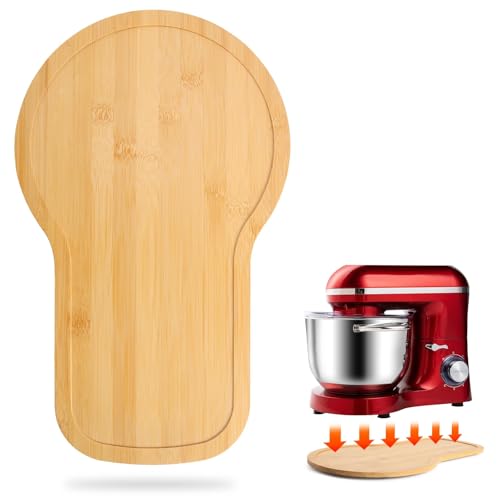 Bamboo Mixer Slider, Compatible with 6.5 QT Aucma Stand Mixer Countertop Appliance Slider, Sliding Tray for Kitchen Appliance, Stand Mixer Slider, Countertop Appliance Slider, Natural