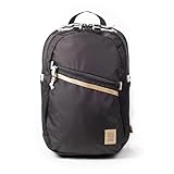 Topo Designs Commuter Backpack, Rugged and Durable Recycled Nylon Fabrics, 25L Capacity, Moulded Back Panel, External Access Laptop Sleeve, BlueSign Approved (Black/Neutral)