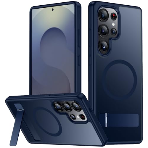 Image of SPIDERCASE Magnetic for Samsung Galaxy S25 Ultra Case, [Compatible with Magsafe][ Military Grade Drop Protection] with Invisible Stand Shockproof Slim Case for S25 Ultra 5G,Blue