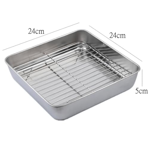 Plateau de cuisson en acier inoxydable avec grille égouttoir pour biscuits et pain - 3