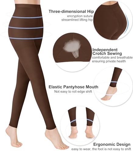 Image of Medical Compression Pantyhose for Women Support Stockings 20-30 mmHg Treatment Swelling, Edema Varicose Veins