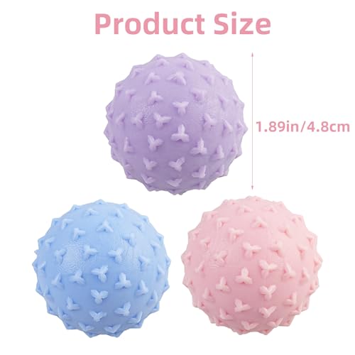 Image of WOVTE Massage Lacrosse Ball Set for Sore Muscles, Shoulders, Neck, Back, Foot, Body, Deep Tissue, Trigger Point, Muscle Knots, Yoga and Myofascial Release