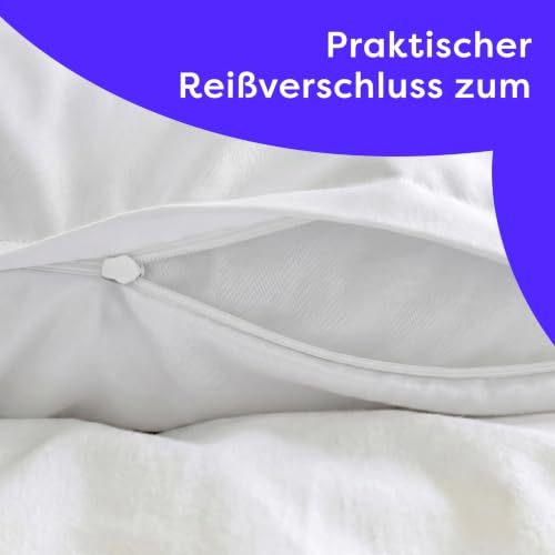 Wolkenfeld Mikrofaser Bettwäsche 135x200 cm – Kuschelig Weich, Bügelfrei & Doppelt Gebürstet – Oeko-TEX Bettwäsche-Sets… – Ansicht 5