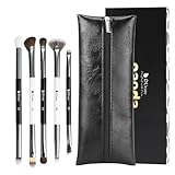 DUcare Eye Makeup Brushes Set, 5pcs Duo End Eyeshadow Brush Set with Travel Bag, Professional Eye Shadow Brushes Kit for Concealer, Eyebrow, Eyeliner, Nose Contouring, Blending