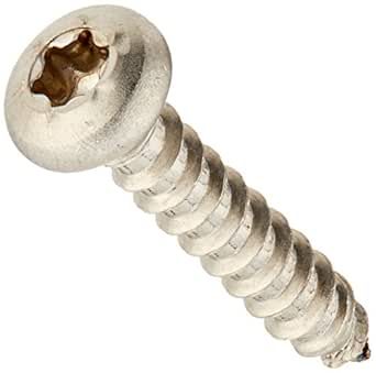 Small Parts 18-8 Stainless Steel Sheet Metal Screws - Pan Head Star Drive, 1/4-14 Thread, 3/4" Length (10 Pack)