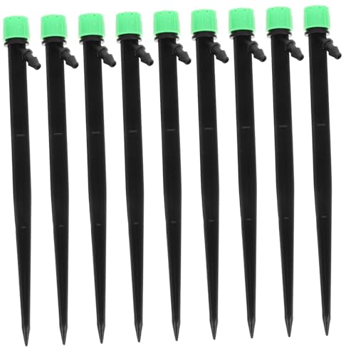 PHENOFICE Garden Drip Irrigation System 50pcs Drip Emitters Sprinkler Heads Stake Design Adjust Flow Spraying Coverage for Lawns Orchards