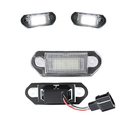 Luz de matrícula QASULER Bombillas LED for matrícula de Coche, for VW Golf 3, Jetta, GOL Vento A3, Skoda, Octavia I, Piezas de matrícula con iluminación automática