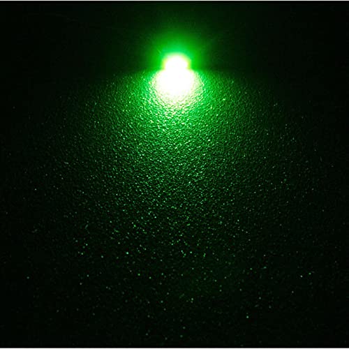 Lumonic 10x LEDs superbrillantes de tipo SMD 1206 - LEDs de alta potencia con cable para auto soldar para bricolaje en color verde - Diámetro: 3,2x1,6