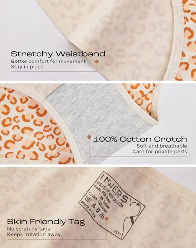 Image of INNERSY Womens Underwear Cotton Hipster Panties Regular & Plus Size 6-Pack