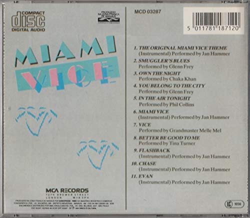 Miami Vice - Cd Trilha Sonora Original Seriado TV - 1985