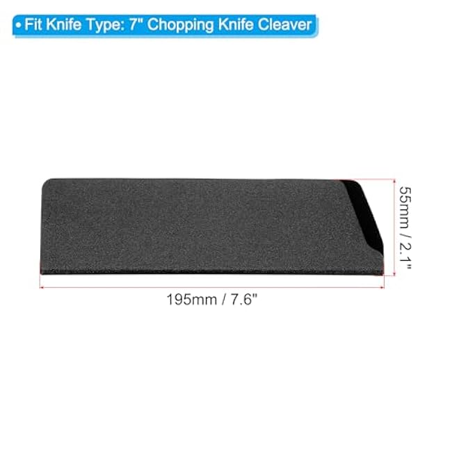 PATIKIL ABS Knife Cover Sleeves for 7 Chopping Knife Cleaver, Knives Edge Guard Blade Protector Universal Sheath for Home Kitchen, Black
