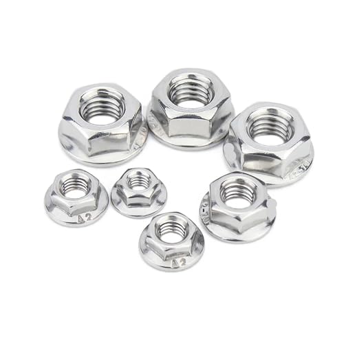 Écrou à embase hexagonale M6 en acier inoxydable 304 noir autobloquant - 4