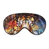 Magic Space Tiger in Space - Antifaz para dormir con correa ajustable, cómoda y suave, ayuda para dormir, antifaz que...