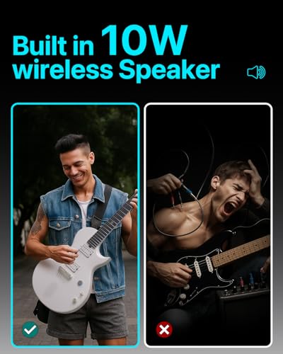Image of Enya Electric Guitar Nova Go Sonic Smart Electric Carbon Fiber Guitarra with 10W Wireless Speaker, Onboard Presets, All-in-One Portable Rig for Street Performers & Home Studios, 2-Year Warranty