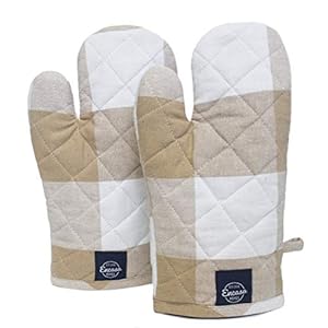 Encasahomeslong12ovenmicrowavehandglovesmitts2pcsetforkitchencookingbakingheatresistantthicksafeprotectionofhandsfromhotutensilsbuffalobeigechecks Urban Country Home Decor Encasa homes long 12 oven microwave hand gloves mitts 2 pc set for kitchen cooking baking heat resistant thick safe protection of hands from hot utensils buffalo beige checks urban country home decor