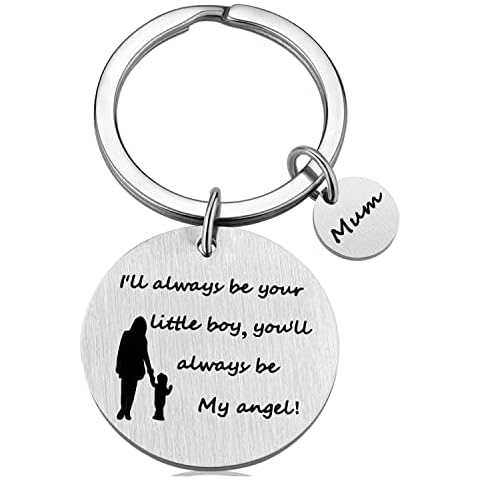 PHOCKSIN Gifts for Mum Keyring from Son Stainless Steel Key Ring for Women Mothers Day Key Chain To My Mum Birthday Gift From Son Cover
