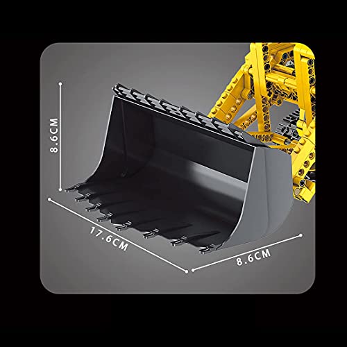 Mocdiy Technik Bagger und Bulldozer 2 in 1 Modell Bausatz,2.4Ghz/APP RC Pneumatisch Ingenieurfahrzeug Fernbedienung mit… – Bild 6