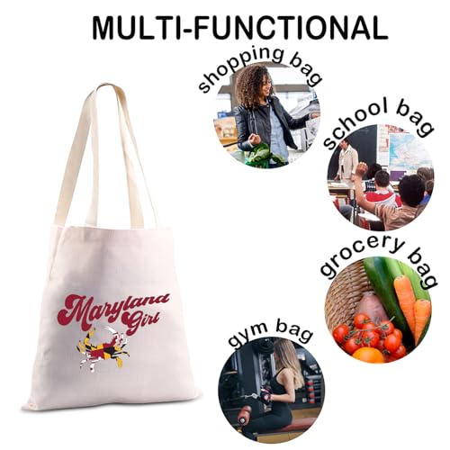 Bolso Tote Bandera Maryland Mujer miniatura 5