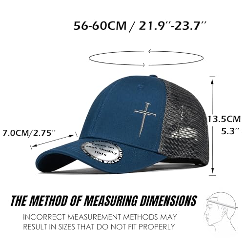 Image of Christian Hats for Men Women,Jesus 3 Nail Cross Hat Christian Religious Gifts for Birthday /Christmas