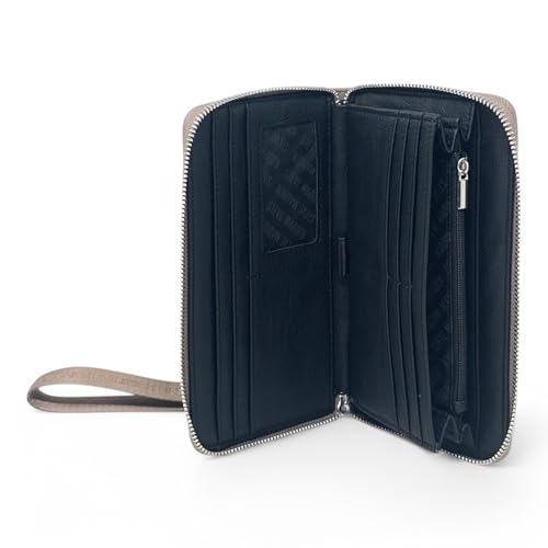 Image of Steve Madden Bzip-Web Zip Around Wristlet (Mushroom, One Size)