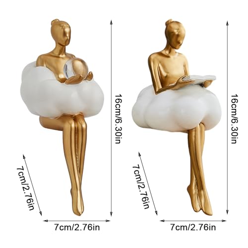 Estatua decorativa Cloud Girl para mesa miniatura 3