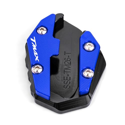 Extension de béquille TMAX 560 CNC en aluminium bleu pour modèles 2020 à 2026