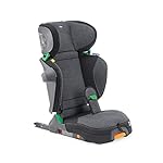 Chicco Fold & Go i-Size Auto Kindersitz 100-150 cm, Verstellbarer Kinderautositz für Kinder von ca. 3-12 Jahren (etwa 15-36 kg), Falt- und Tragbar, mit Seitenschutz, Verstellbare Höhe und Breite, Grau