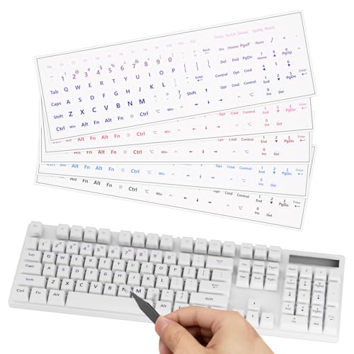 ProElife Gradient Keyboard Letter Stickers with Tweezer...