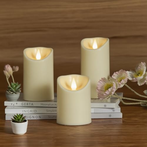Abrief led kerzen outdoor mit timerfunktion-Säulen elektrische kerzen 3...