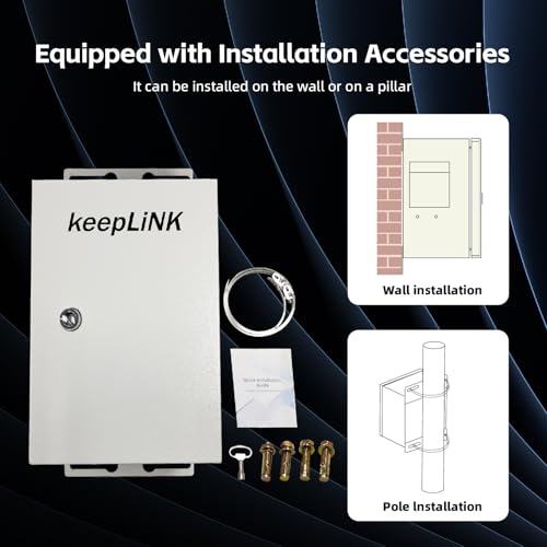 Image of Outdoor Industrial PoE Switch Box, Integrated 8 Ports Gigabit PoE Switch Unmanaged, 2 SFP Slots, 300W Power Supply, Air Circuit Breaker, AC Lightning Arrester, IP55 Durable Metal Casing