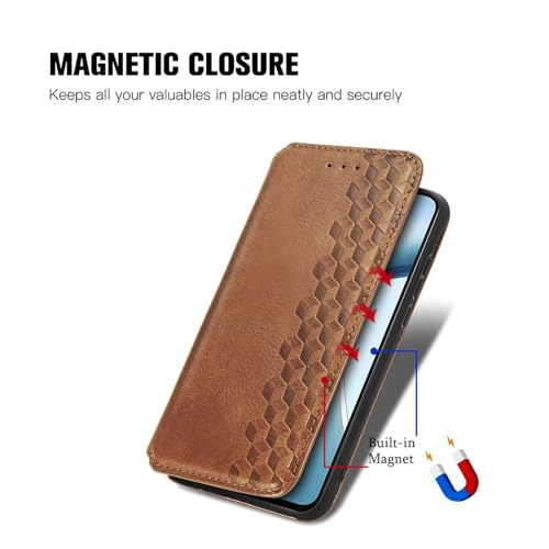 Coque ZTE Blade A36 4G anti-RFID avec béquille et cordon réglable brun - 4