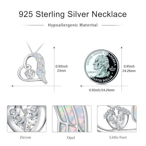 Miscarriage Necklace Gifts for Mothers 925 Sterling Silver Mommy of An Angel Pendant Memorial Jewelry Loss of Pregnancy Sympathy Gifts for Women4