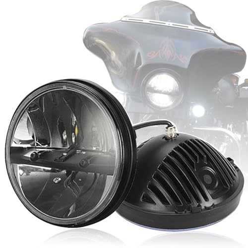 INNOGLOW Motorcycle Headlight, 7 Inch Round Led Hi-Lo Beam Headlight for Harley Davidson Electra Glide Street Glide Road King