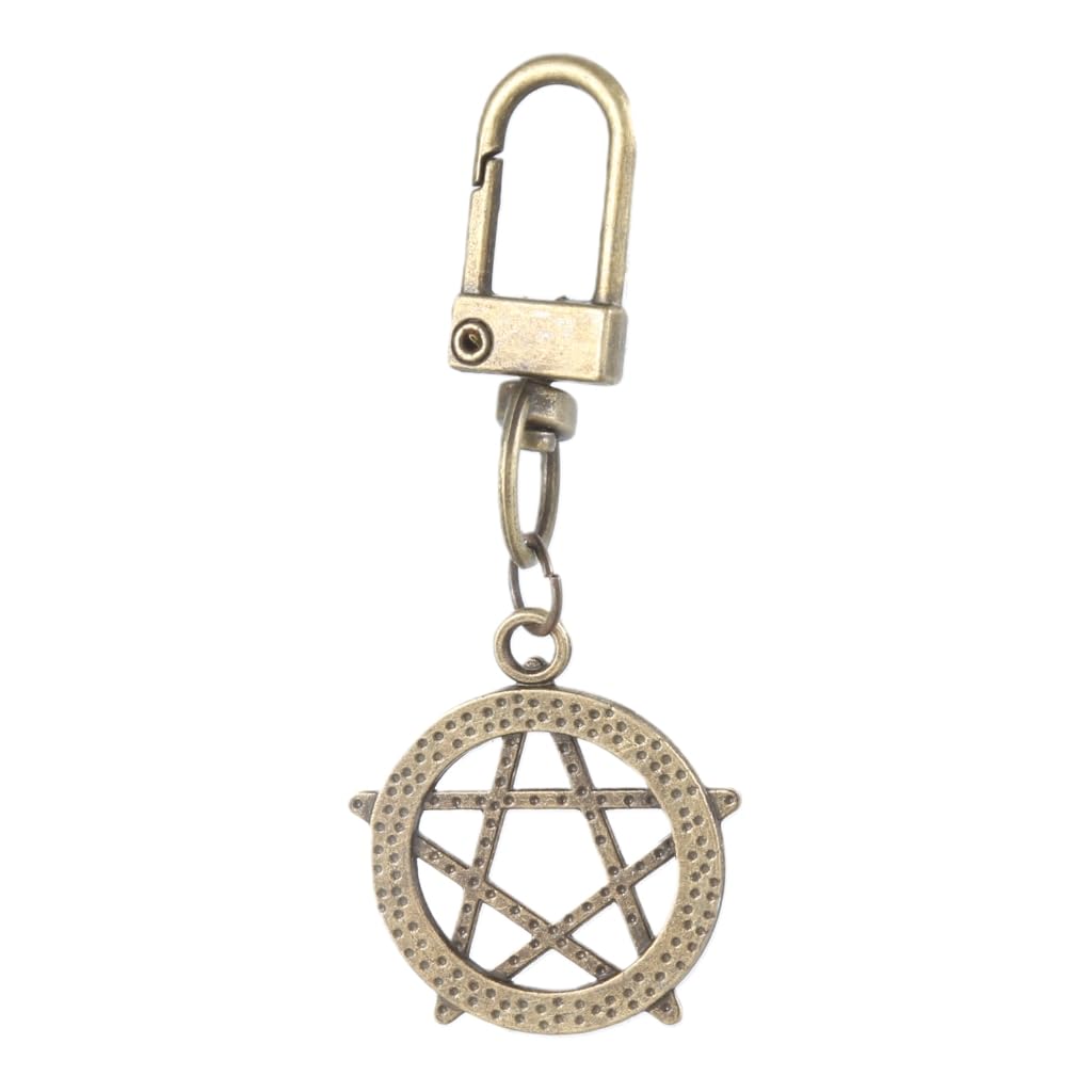 Elnwnnkc Fashionable Vintage Hollow Star Keychain Sturdy Alloy Keyring Fashion Holder Portable for Travel