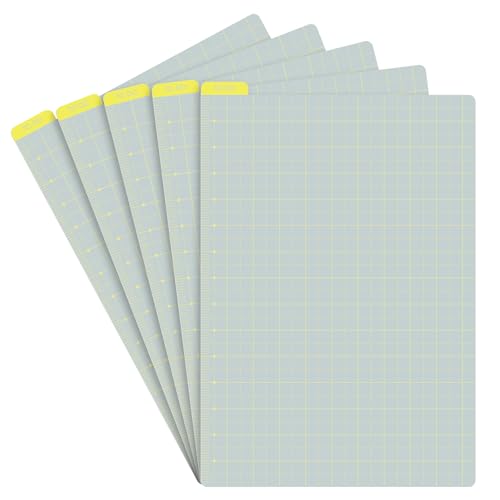 Thenshop 5 Pack A6 Pencil Board Reusable Writing Mat, Gray X Yellow