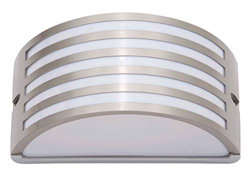 Brilliant Celica 96130/82 Außenwandleuchte Energiesparlampe, LED E27 60W Edelstahl Metallisch 13 x 25 x 12 cm