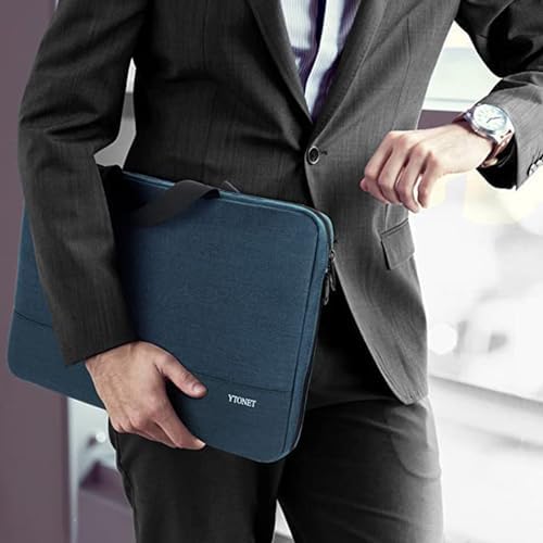 13 13.3 Inch Laptop Sleeve Case, Water Resistant TSA Designed Laptop Carring Case with Handle, Compatible with MacBook HP Dell Lenovo Acer Notebooks, Gifts for Women Men, Deep Teal