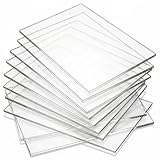 QWORK® 10 Pièces Feuilles Acryliques Transparentes, Plaque Plexiglas Transparent, 13x18cm, Pour Cadre Photo, Projets D'affichage, Peinture