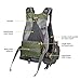 Gonex Fly Fishing Vest for Men Women, Comfortable Adjustable Fishing Vest with Multi-Pockets Reflective Stripes, Green+Gray