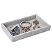 Yerwal Jewelry Tray, Velvet Jewelry Tray Showcase Display Organizer for Ring Earring Necklace Pendants Bracelet (Grey)