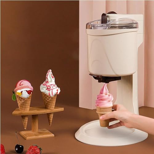 Soft Serve Ice Maker, 10 Min Frozen Desser Machine, Zdrowe owocowe smakołyki jogurtowe, łatwa do czyszczenia kompaktowa konstrukcja do użytku w kuchni domowej
