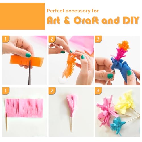 Image of PartyWoo Crepe Paper Streamers 6 Rolls 492ft, Pack of Peach, Purple, Light Pink and Pastel Blue Party Streamers for Mermaid Birthday Decorations, Mermaid Party Decorations (1.8 Inch x 82 Ft /Roll)